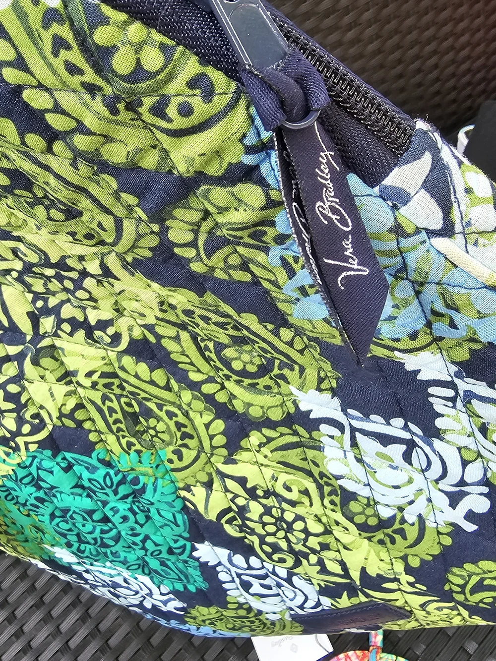 Vera Bradley Quilted Paisley Laptop Sleeve in Green, Blue and Teal